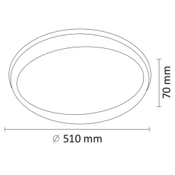 Plafon LED z pilotem biały GLOSSY 2 50 cm