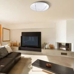 Plafon LED z pilotem biały ATLAS 50 cm