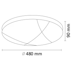 Plafon LED z pilotem biały ATLAS 50 cm