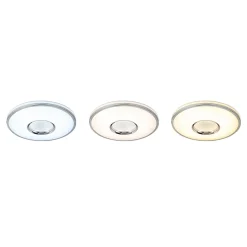 Plafon LED z pilotem biały LEON 50 cm