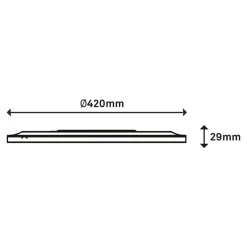 Plafon LED z pilotem biały SLIM 42 cm