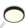 Plafon LED z pilotem czarny RUNA 38 cm