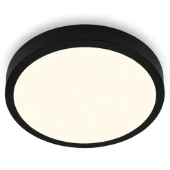 Plafon LED z pilotem czarny RUNA 38 cm