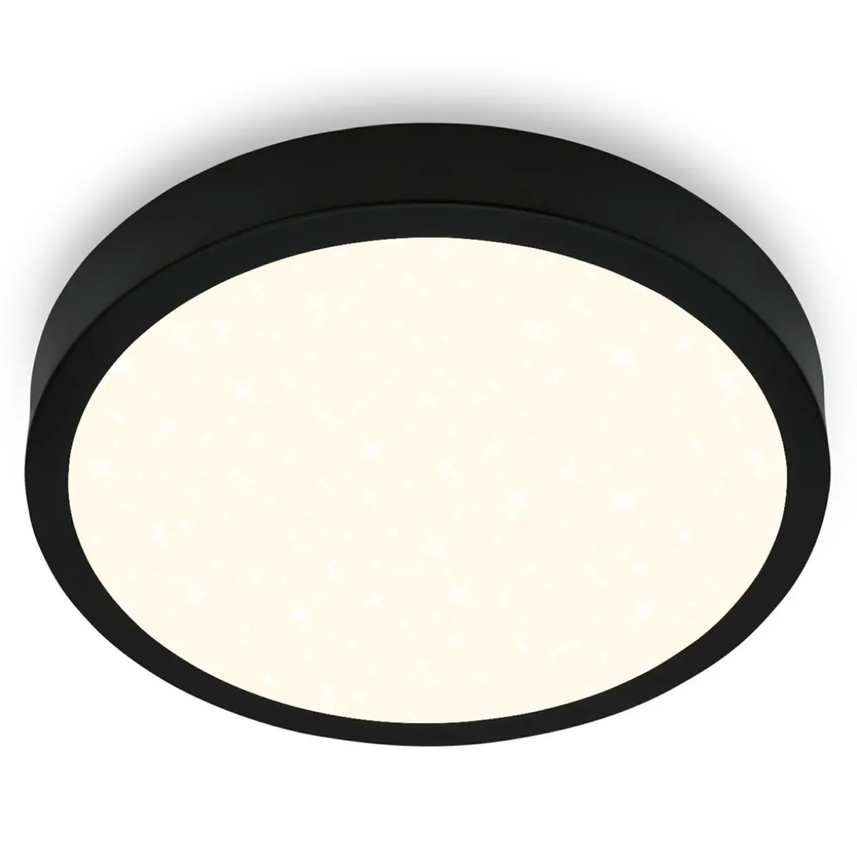 Plafon LED z pilotem czarny RUNA 38 cm