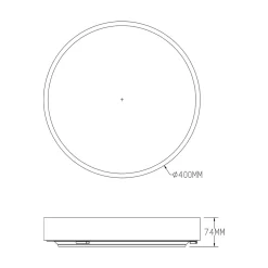 Plafon LED złoty NADI 40 cm z pilotem