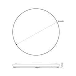 Plafon okrągły LED 50W chrom OMAR 53 cm