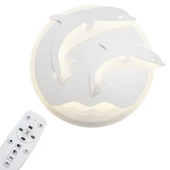 Plafon ozdobny LED DELFINY 48 W P-666/1 z pilotem