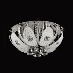 Plafoniera glamour LED chrom fi 40 cm z pilotem