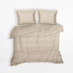 Pościel bawełniana beżowa RETRO 160x200 cm