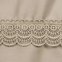 Pościel bawełniana beżowa RETRO 160x200 cm