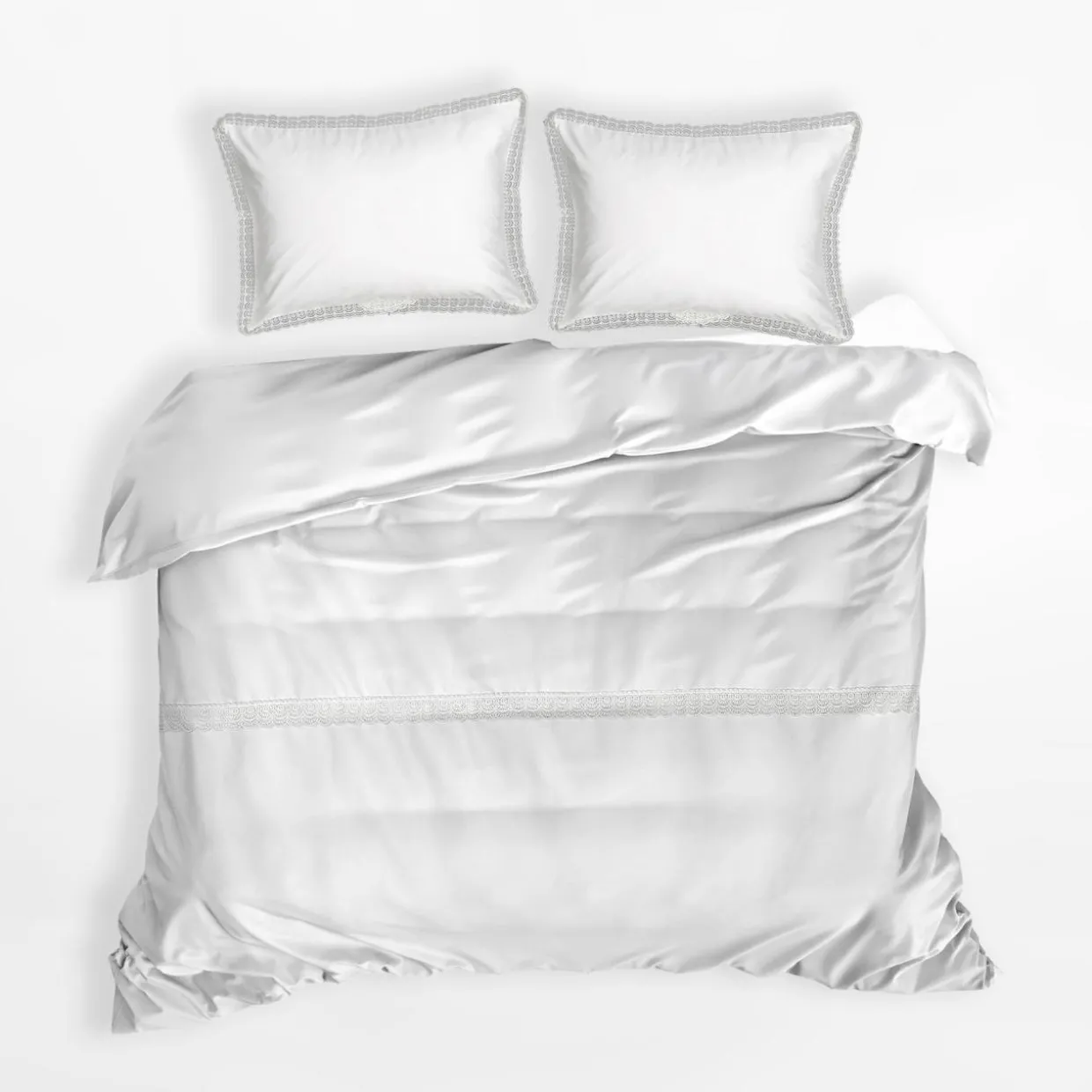 Pościel bawełniana biała RETRO 220x200 cm