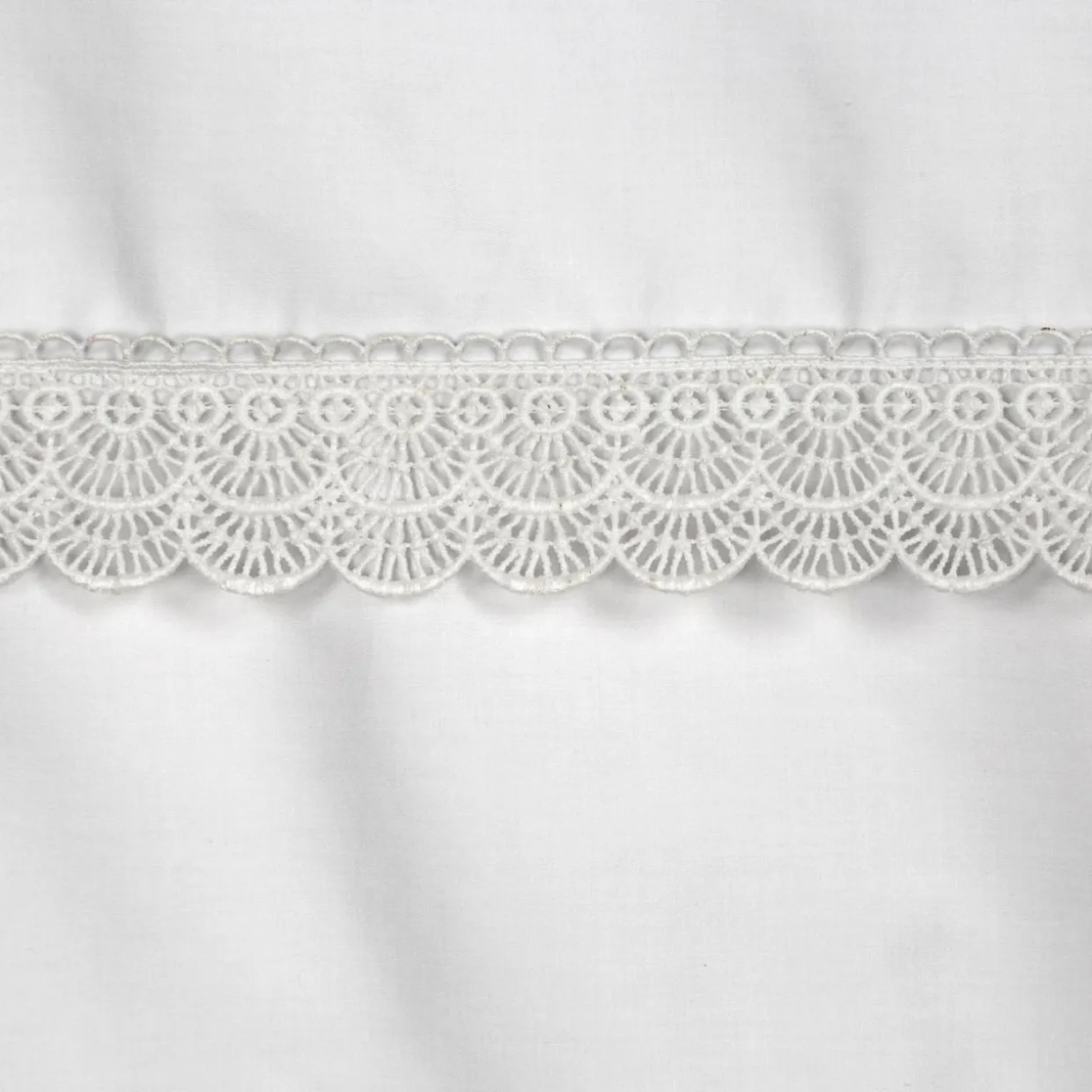 Pościel bawełniana biała RETRO 220x200 cm