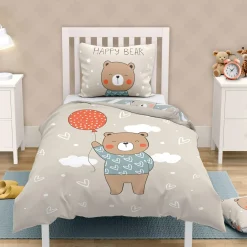 Pościel bawełniana LULULAND MIŚ BALONIK 140x200 cm