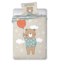 Pościel bawełniana LULULAND MIŚ BALONIK 140x200 cm