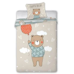 Pościel bawełniana LULULAND MIŚ BALONIK 160x200 cm