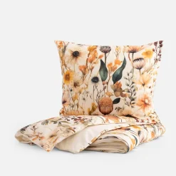 Pościel bawełniana w kwiaty NATURAL BOHO 220x200 cm