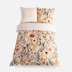Pościel bawełniana w kwiaty NATURAL BOHO 220x200 cm