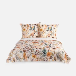 Pościel bawełniana w kwiaty NATURAL BOHO 220x200 cm
