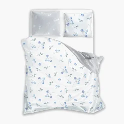 Pościel bawełniana w niezapominajki COTTAGE HOME 220x200 cm