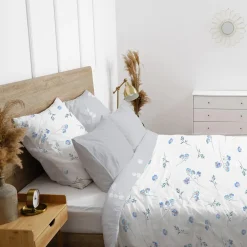 Pościel bawełniana w niezapominajki COTTAGE HOME 220x200 cm