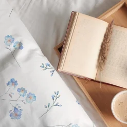 Pościel bawełniana w niezapominajki COTTAGE HOME 220x200 cm