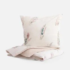 Pościel bawełniana w pióra NATURAL BOHO 160x200 cm