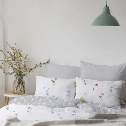 Pościel bawełniana w polne kwiaty 160x200 cm