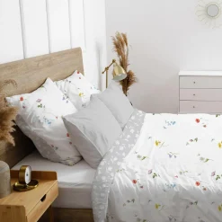 Pościel bawełniana w polne kwiaty 160x200 cm