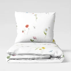 Pościel bawełniana w polne kwiaty 220x200 cm