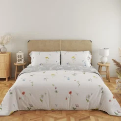 Pościel bawełniana w polne kwiaty 220x200 cm