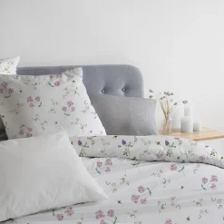 Pościel bawełniana w różowe kwiaty COTTAGE HOME 220x200 cm