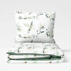Pościel bawełniana z motywem roślinnym COTTAGE HOME 220x200 cm