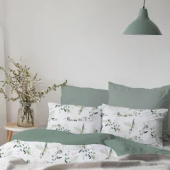 Pościel bawełniana z motywem roślinnym COTTAGE HOME 160x200 cm