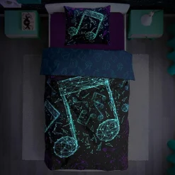 Pościel młodzieżowa NUTY 3D FLUO 160x200 cm