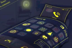 Pościel świecąca w ciemności SMARTPHONE FLUO 160x200 cm