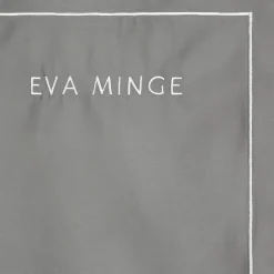 Pościel z satyny bawełnianej szaro-biała EVA MINGE 160x200 cm