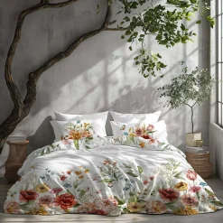 Pościel z satyny bawełnianej polne kwiaty NOBILE 160x200 cm