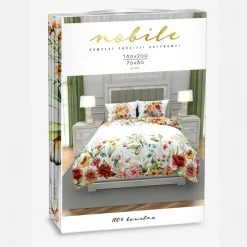 Pościel z satyny bawełnianej polne kwiaty NOBILE 160x200 cm