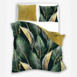 Pościel z satyny bawełnianej liście strelicji NOBILE 220x200 cm