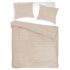 Pościel z satyny bawełnianej beż MARSELA 160x200 cm