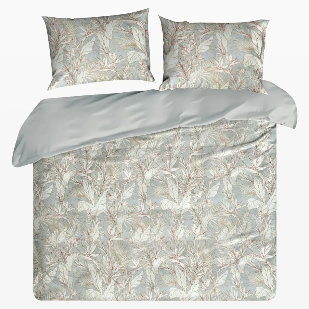 Pościel z satyny bawełnianej w liście NIKA 160x200 cm