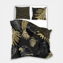 Pościel z satyny bawełnianej w liście NOBILE 160x200 cm