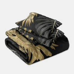 Pościel z satyny bawełnianej w liście NOBILE 160x200 cm