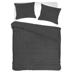 Pościel z satyny bawełnianej antracyt MARSELA 220x200 cm