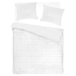 Pościel z satyny bawełnianej biała MARSELA 160x200 cm