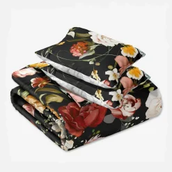 Pościel z satyny bawełnianej w kwiaty NOBILE 160x200 cm