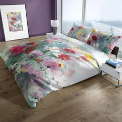 Pościel z satyny bawełnianej malarska łąka NOBILE 160x200 cm
