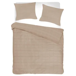 Pościel z satyny bawełnianej jasny brąż MARSELA 220x200 cm