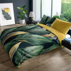 Pościel z satyny bawełnianej liście strelicji NOBILE 140x200 cm