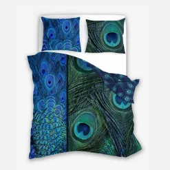 Pościel z satyny bawełnianej pawie oko NOBILE 160x200 cm